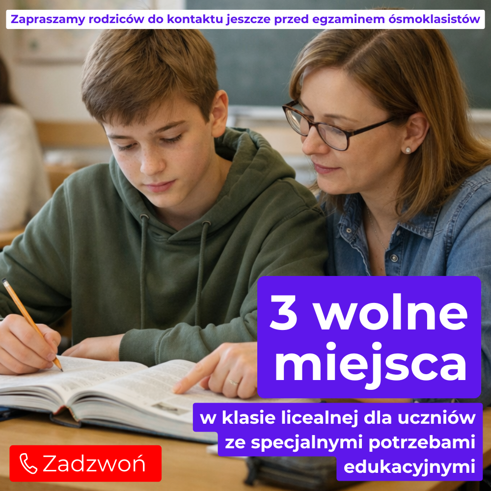 Klasa licealna dla uczniów ze SPE